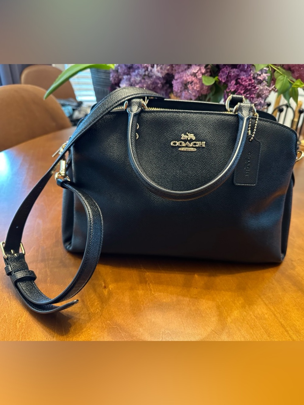 COACH Lillie Women's Carryall Satchel CLEAN Black 91493 Double Handle Crossbody